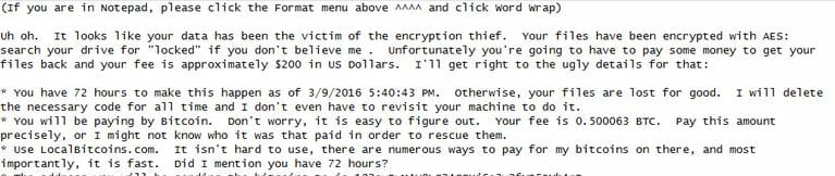 Ransomware Letter
