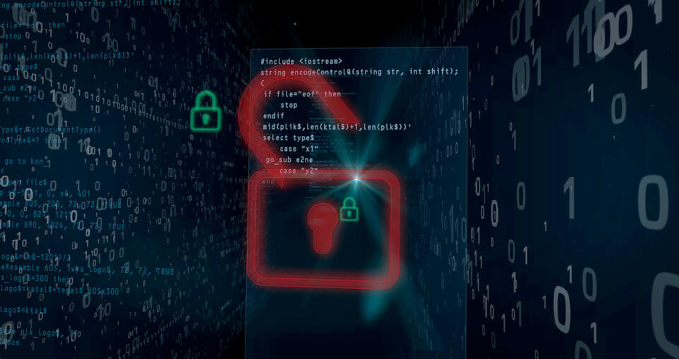 Cyber security breach concept